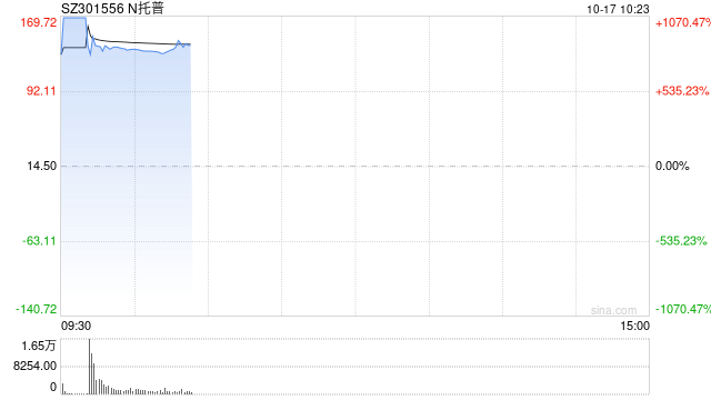 新股N托普大涨1070% 触发临时停牌