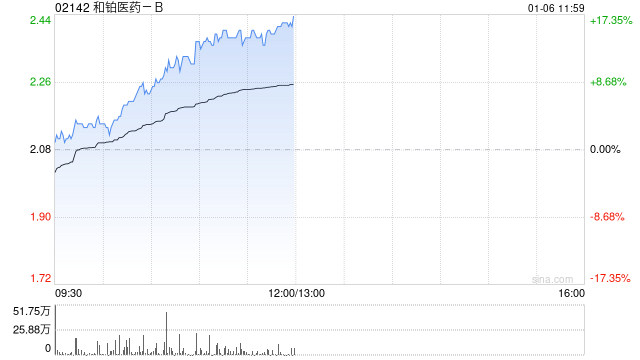 和铂医药-B现涨逾16% 近期宣布股份回购计划